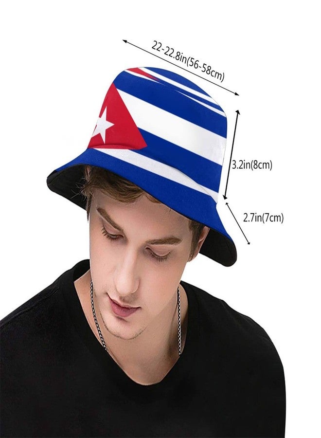 ASYG Cuba Flag Cuban Pride Bucket Hat Cute Flag Fisherman Hat Sun Protection Hat for Summer Outdoor Traveling - Image 3